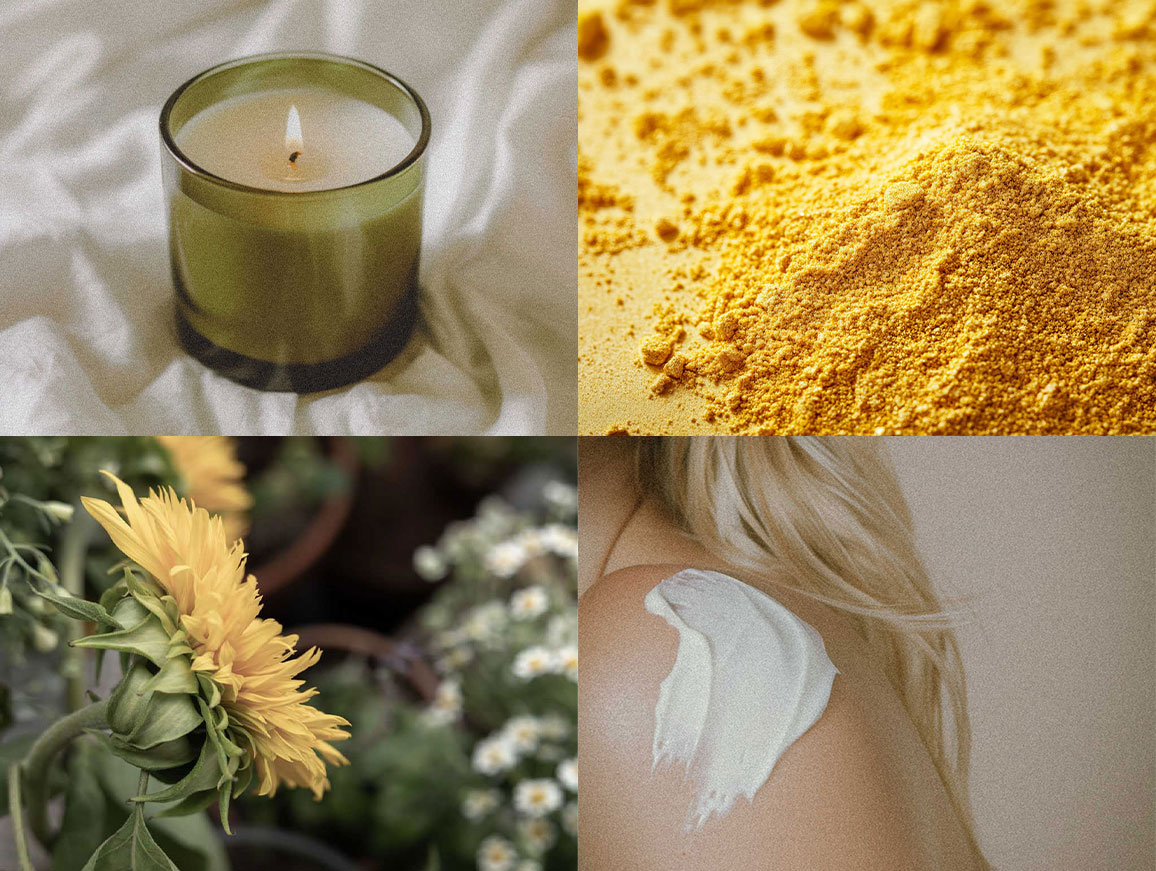 bannière produit bien-être jaune